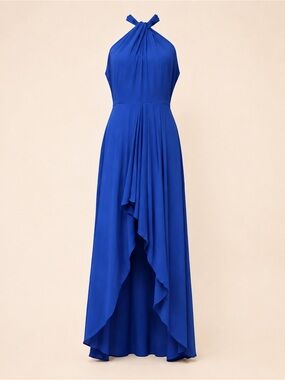 Mark & James Badgley Mischka Cobalt Blue Halter High-Low Gown Size 4